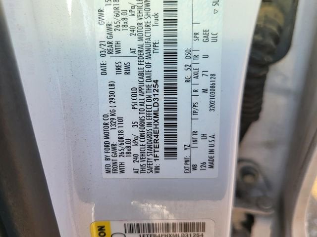 2021 FORD TRUCK RANGER XLT