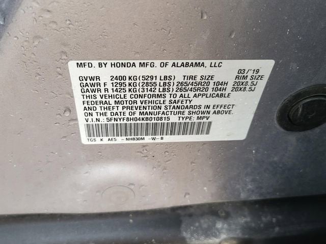 2019 Honda Passport Elite